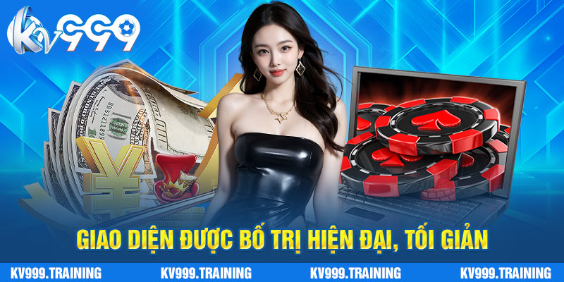 Giao diện được bố trị hiện đại, tối giản